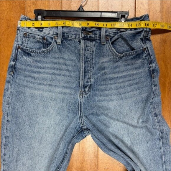 Pistola Womens Cassie Super High Rise Straight Jeans Distressed Size 31 Button - Picture 9 of 13